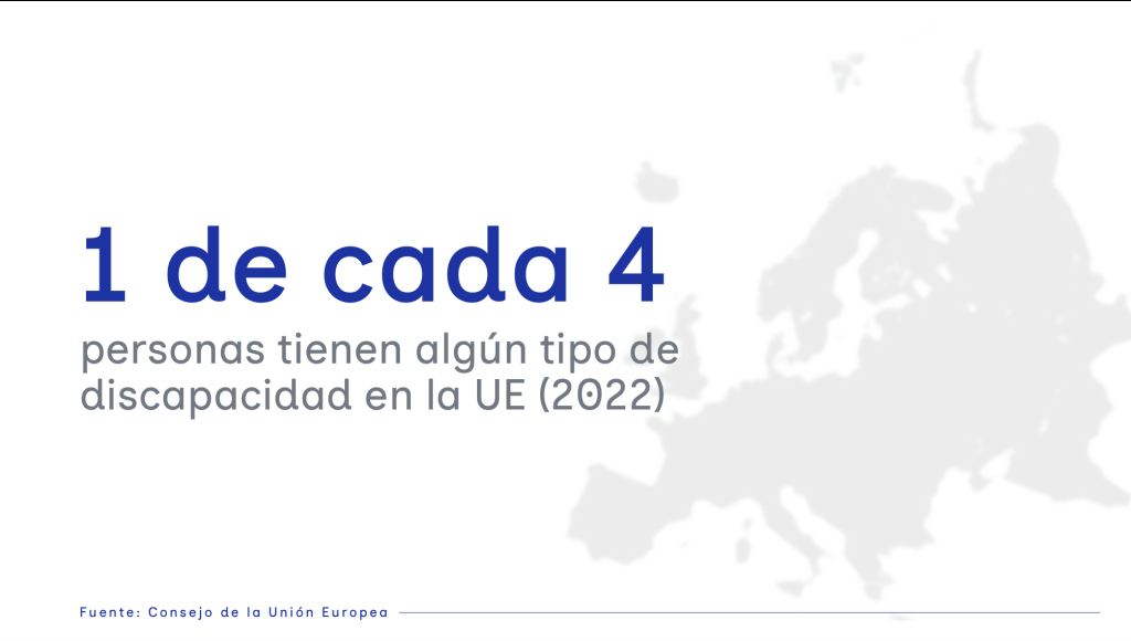 1 de cada 4personas tienen algún tipo de discapacidad en la UE (2022)
